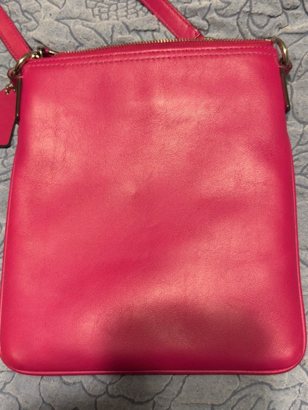 Coach Fuchsia Pink Leather Crossbody Bag - Picture 3 of 5